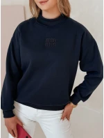 Dámská oversize mikina s nášivkou tmavě modrá Dstreet model 21988073 - FashionStreet