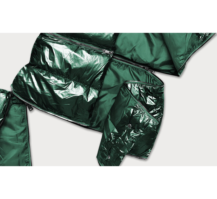 Zelená dámska zimná bunda v troch veľkostiach (omdl-009)