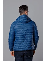 Tmavě modrá prošívaná pánská bunda s kapucí model 18345074 - J.STYLE Tmavě modrá prošívaná pánská bunda s kapucí model 18345074 - J.STYLE