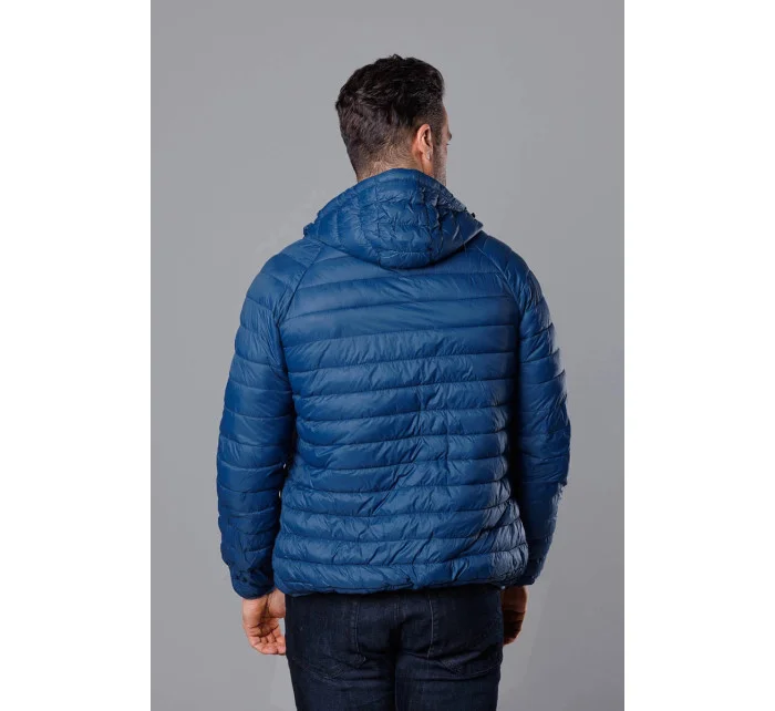 Tmavomodrá prešívaná pánska bunda s kapucňou (HM112-55) Tmavomodrá prešívaná pánska bunda s kapucňou (HM112-55)