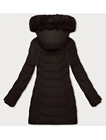 Dámská bunda v čokoládové barvě s kapucí model 21428649 - J.STYLE Dámská bunda v čokoládové barvě s kapucí model 21428649 - J.STYLE