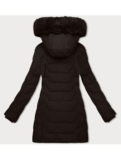 Dámská bunda v čokoládové barvě s kapucí model 21428649 - J.STYLE Dámská bunda v čokoládové barvě s kapucí model 21428649 - J.STYLE