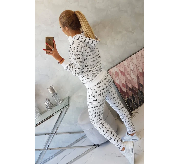 Sada s potlačou biela Sada s potlačou biela