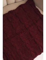 Dámský pletený vlněný měkký a teplý bordový model 21866346 - K-Fashion Dámský pletený vlněný měkký a teplý bordový model 21866346 - K-Fashion