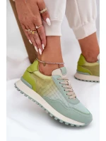 Skórzane Buty Sportowe Z Siateczką Damskie Vinceza 66775 Zielone