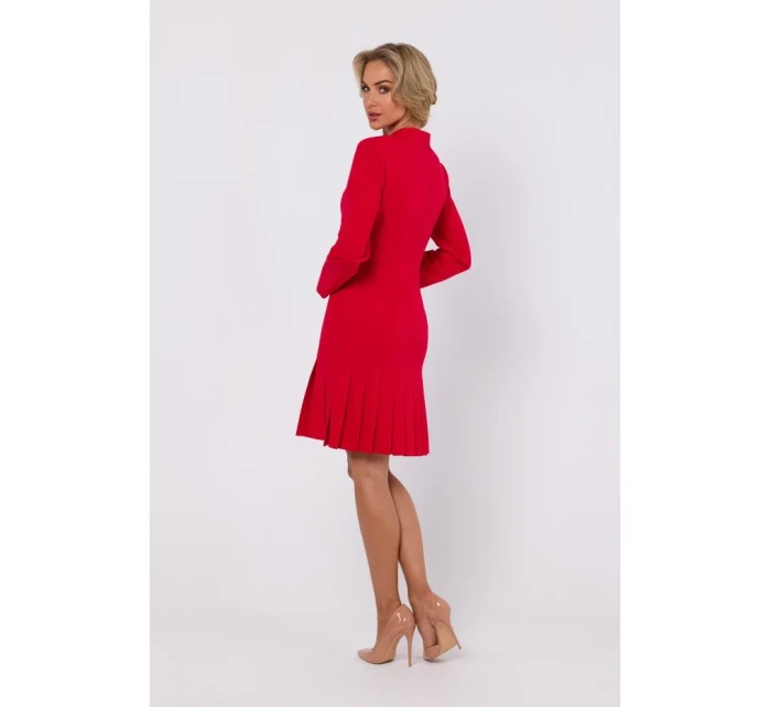 Šaty se spodním lemem červené model 18863403 - Moe