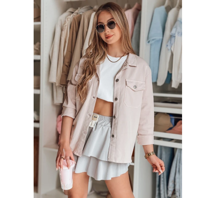 Dámska košeľová bunda OVERBOR pink FashionStreet TY4888