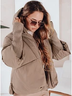 MISSLAYER dámska zimná bunda s kapucňou tmavo béžová FashionStreet TY5038