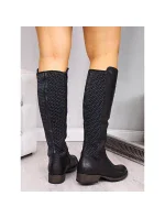 Kožené boty Rieker W model 21891294 černá - Inny