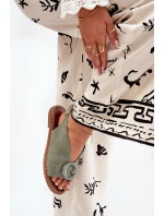 Płaskie Sandały Z Ozdobą Zielone Haliones Płaskie Sandały Z Ozdobą Zielone Haliones