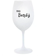 PAN BOŽSKÝ - bílá sklenice na víno 350 ml