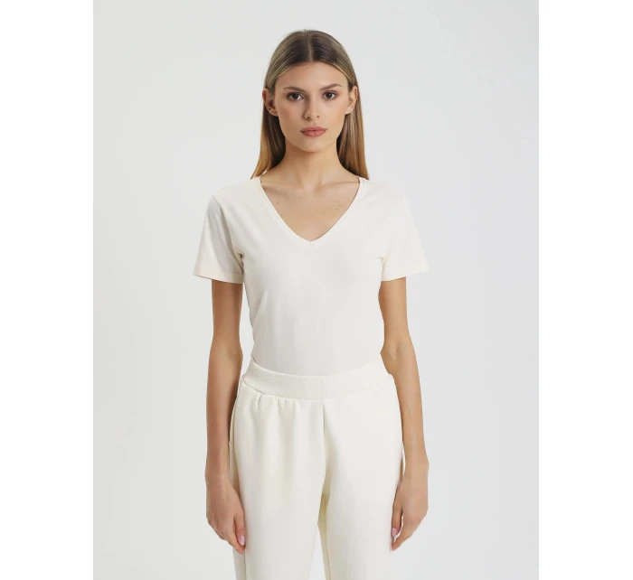 Dámské Slim fit tričko model 21266065 11S Ecru - 4F