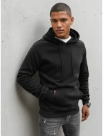Pánska čierna mikina FashionStreet BX5480 Pánska čierna mikina FashionStreet BX5480