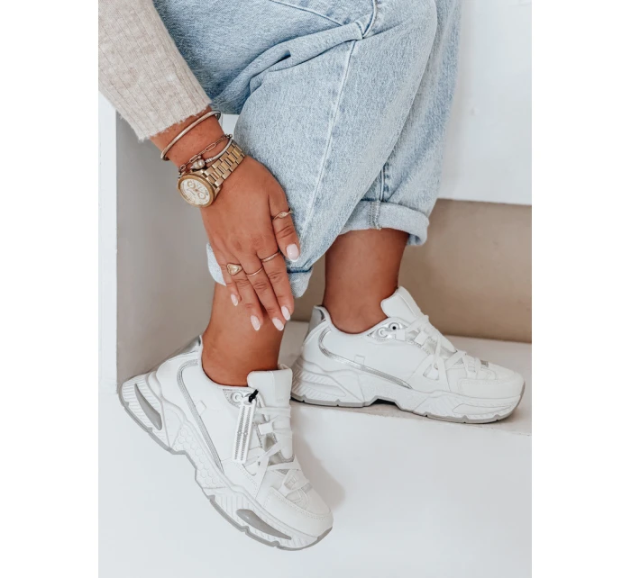 FashionStreet dámske biele tenisky ZY1017