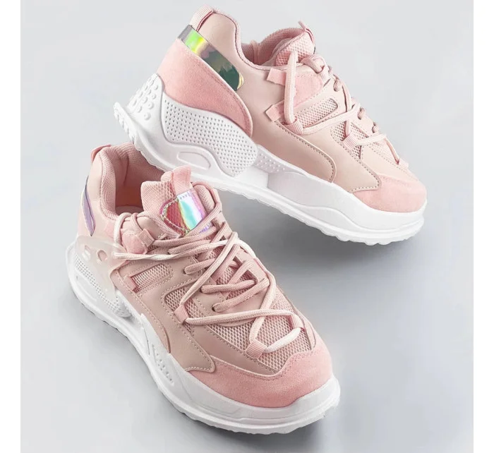 Růžové dámské sneakersy se dvojitými model 17229021 - C'M Paris