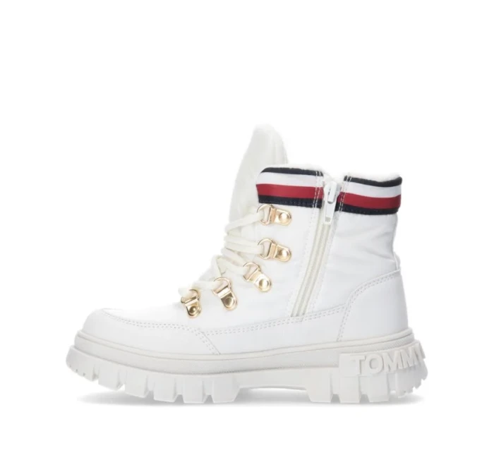 Tommy Hilfiger Čipkované topánky Ivory W T3A5-33062-1047101-101