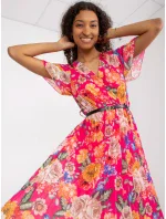 Šaty DHJ SK 13162.92 tmavo ružová