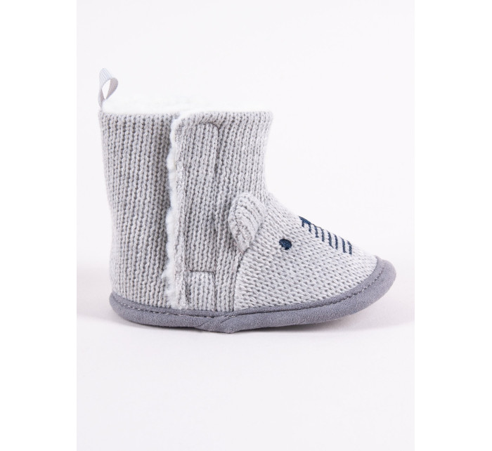 Yoclub Chlapčenské topánky na suchý zips OBO-0196C-6600 Grey