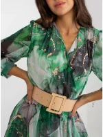 Dámske šaty 3062 4.17P čierna a zelená - FPrice