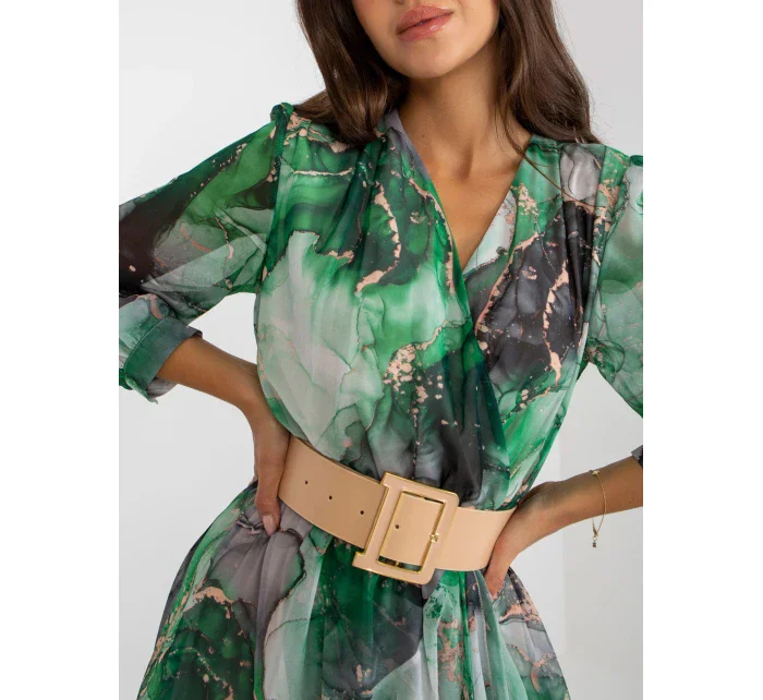 Dámske šaty 3062 4.17P čierna a zelená - FPrice