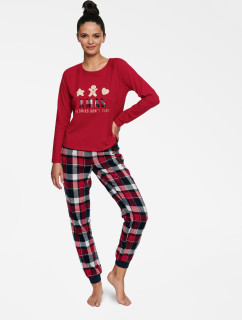 Dámske pyžamo Hygge 40123-33X červená/čierna - Henderson Ladies