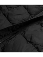 Dámska zimná bunda s kapucňou čierna (AG1-J9091)