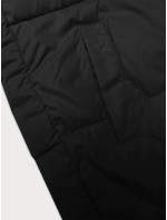 Voľná čierna bunda s kapucňou pre ženy Miss TiTi (2360)