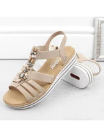 Pohodlné sandále Rieker W RKR680 beige