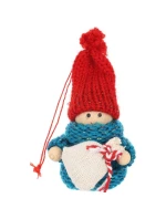 DEKORATÍVNA BÁBIKA S TAŠKOU MODRÉ DIEVČA 7,5 CM