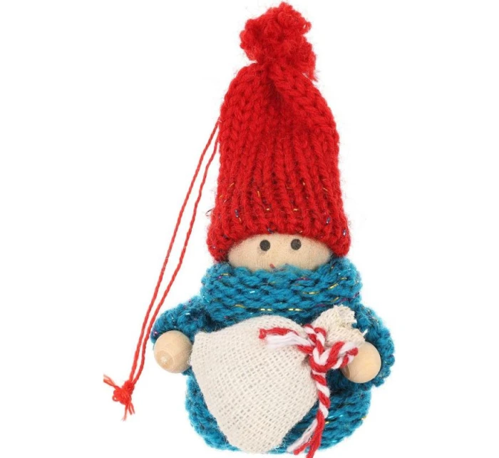 DEKORATÍVNA BÁBIKA S TAŠKOU MODRÉ DIEVČA 7,5 CM