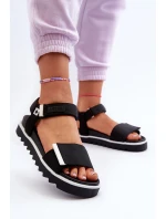 Damskie Sandały Na Platformie Big Star NN274778 Czarne Damskie Sandały Na Platformie Big Star NN274778 Czarne