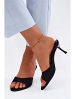 Dámské Nazouváky na Podpatku Černé model 22111328 - Boto