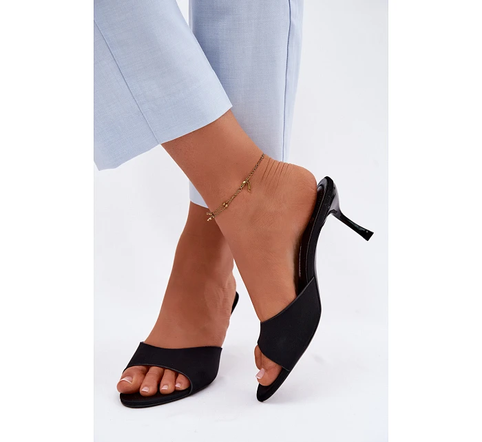 Dámské Nazouváky na Podpatku Černé model 22111328 - Boto