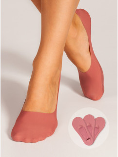 Yoclub Dámske nízke ponožky s laserovým strihom 3-pack SKB-0057K-3200 Burgundy