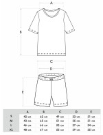 Yoclub Dámske krátke bavlnené pyžamo PIA-0027K-A110 Multicolour