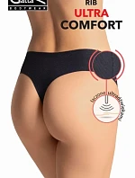 Dámske tangá SPORT STRING RIB ULTRA COMFORT Black - Gatta