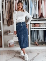 Džínová midi sukně s rozparkem modrá Dstreet model 21985640 - FashionStreet