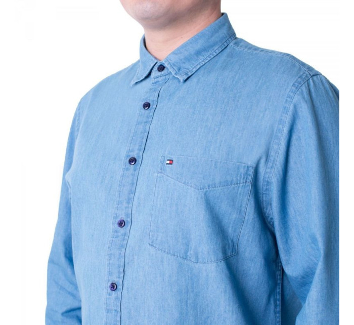 Tommy Hilfiger Pánska džínsová košeľa z organickej bavlny M MW0MWI0956-IAO