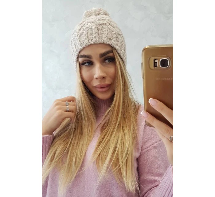 Fleecová čiapka Waleria K307 light beige Fleecová čiapka Waleria K307 light beige