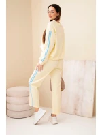 Dámska súprava z viskózy s tienidlami žltá