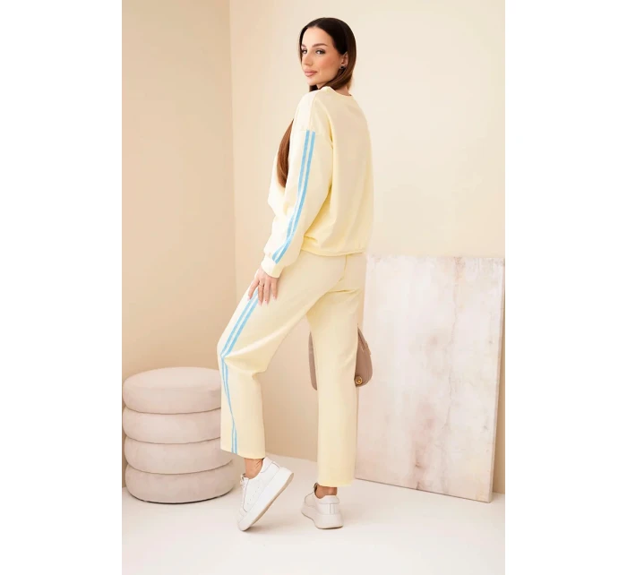 Dámska súprava z viskózy s tienidlami žltá