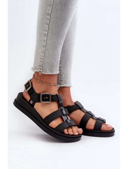Hladké Dámské Sandály  Černé model 21661770 - Zaxy