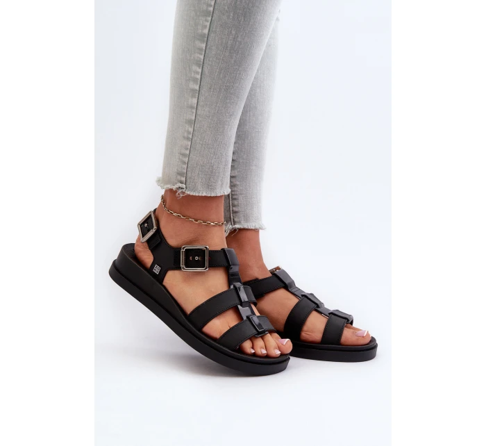 Hladké Dámské Sandály  Černé model 21661770 - Zaxy