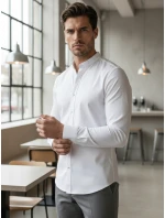 Pánská košile SLIM FIT se stojáčkem bílá Dstreet model 21981645 - FashionStreet