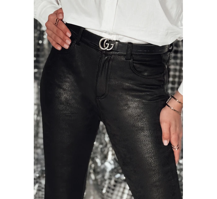 Dámské černé voskované kalhoty Dstreet model 21982110 - FashionStreet