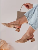 khaki lodičky na podpatku Dstreet model 21986996 - FashionStreet