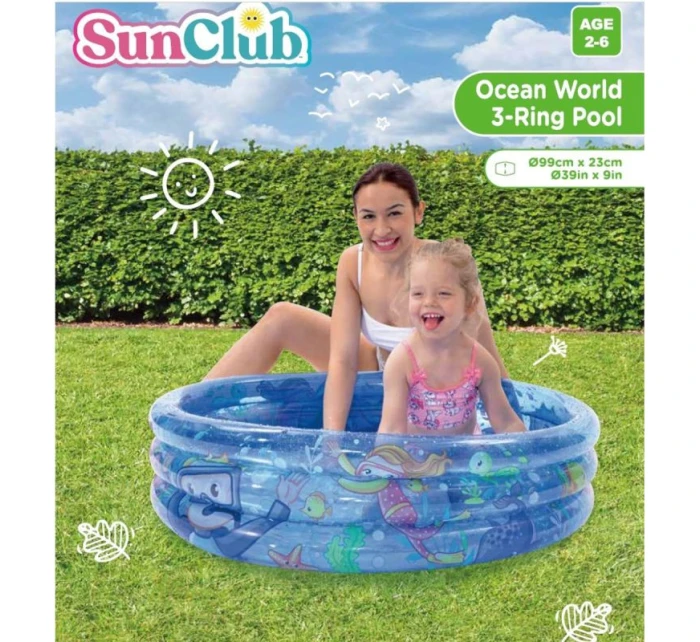 DETSKÁ ZÁHYBKA 3 KRÚŽKY OCEÁN 99x23cm 51031