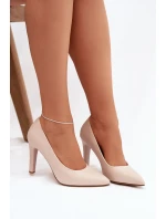 Kožené lodičky Sergio Leone 1446 světle béžové