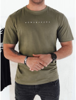 Pánske tričko s potlačou, zelené Dstreet RX5477