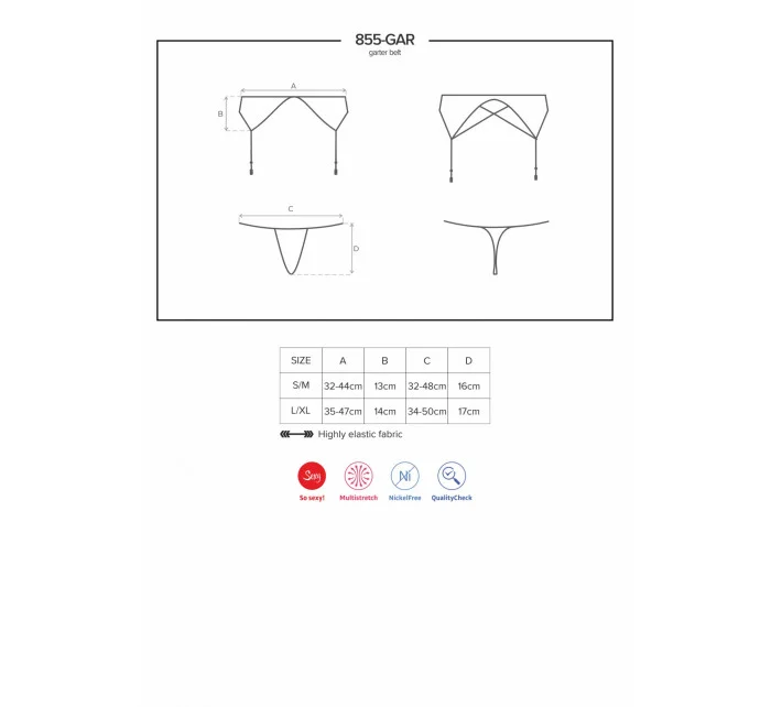 Ohromujúca podväzkový pás 855 - GAR - Obsessive